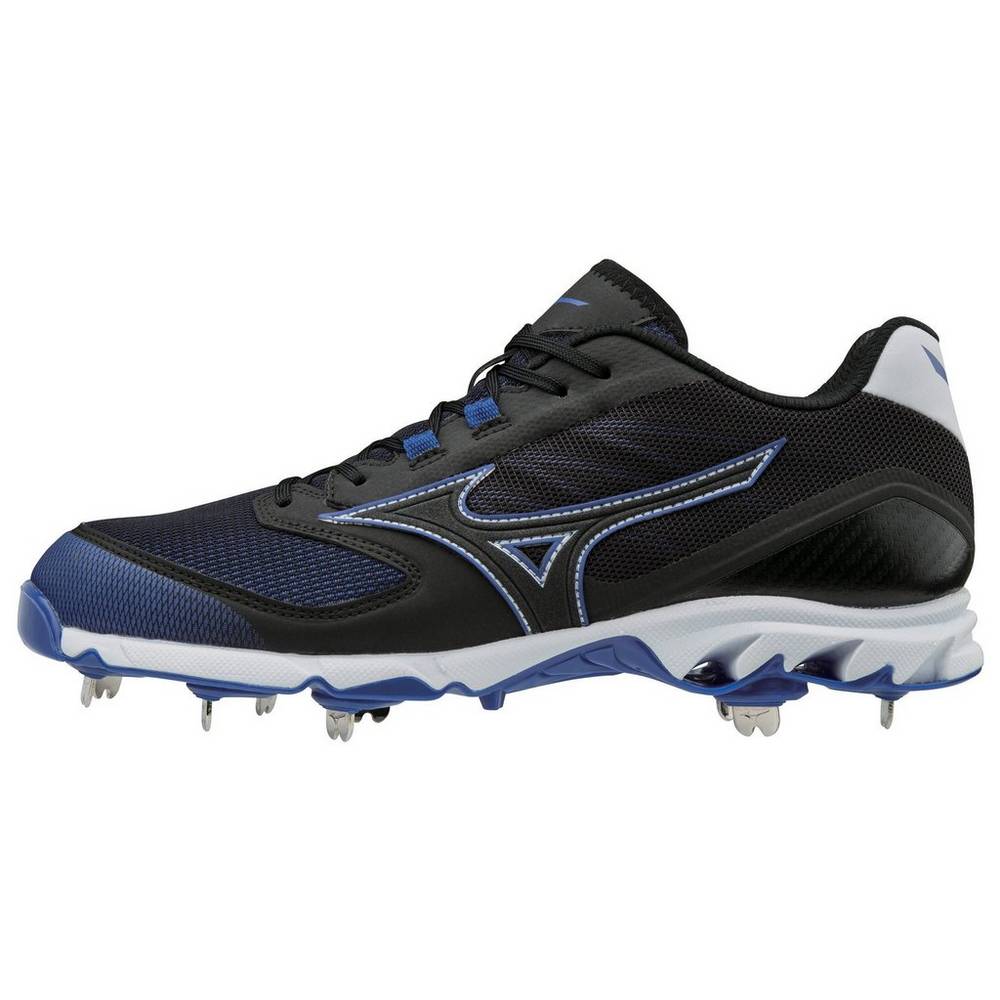 Zapatillas Beisbol Mizuno 9-Spike Dominant 2 Bajas Metal Hombre Negras/Azul Real Outlet UPBD-15397